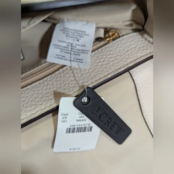 J. Crew White and Gold Crossbody Bag - Picture 7 of 7